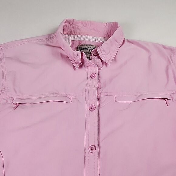 Bimini Bay Outfitters Outdoor Longsleeve Women Button Shirt Large Pink Fishing - Picture 2 of 13